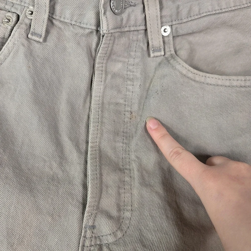 Vintage‎ Levis 501 Jeans Mens Gray Denim Made USA Button Stained 90s fits 27x30